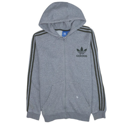 Mens UK Size M adidas Grey Full Zip Hoodie