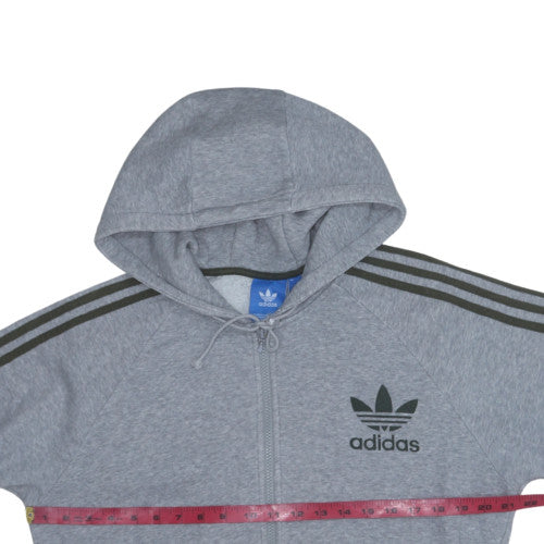 Mens UK Size M adidas Grey Full Zip Hoodie