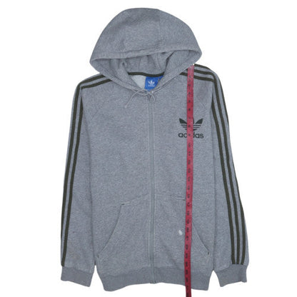 Mens UK Size M adidas Grey Full Zip Hoodie
