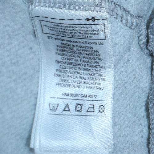 Mens UK Size M adidas Grey Full Zip Hoodie
