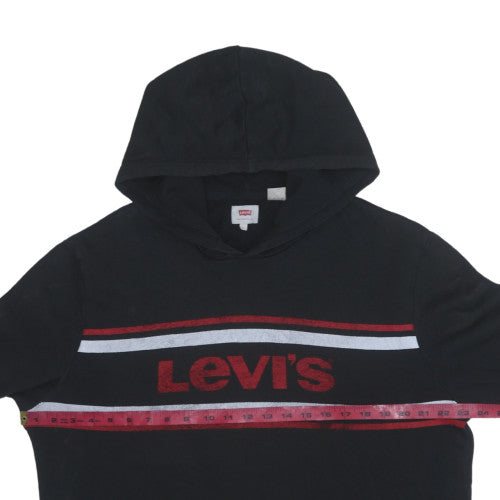 Mens UK Size L Levi's Black Pullover Hoodie