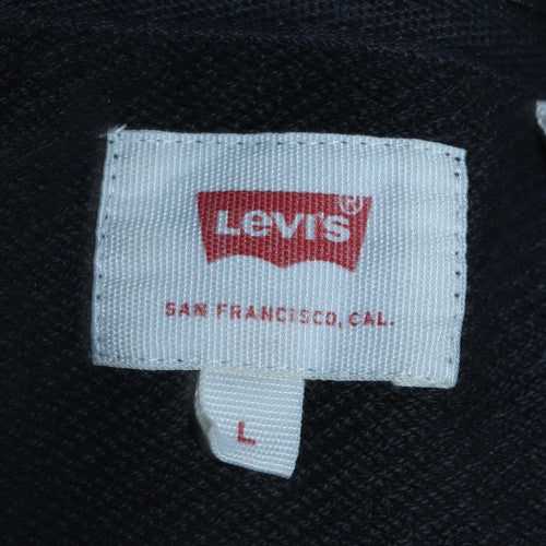 Mens UK Size L Levi's Black Pullover Hoodie
