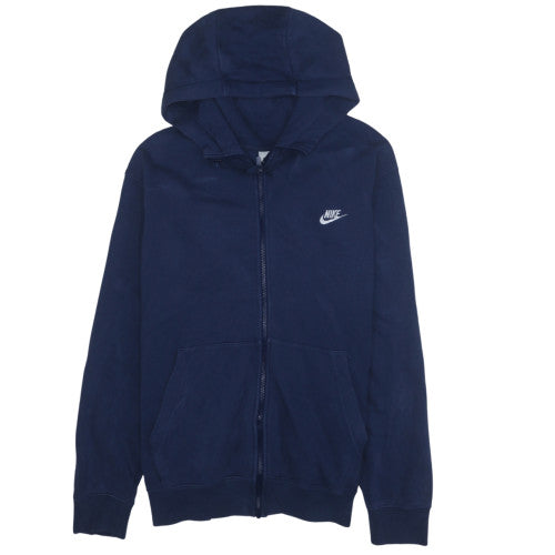 Mens UK Size 2XL Nike Blue Full Zip Hoodie