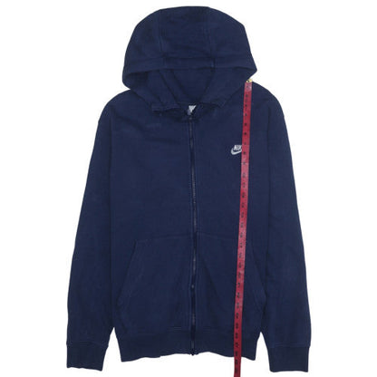 Mens UK Size 2XL Nike Blue Full Zip Hoodie