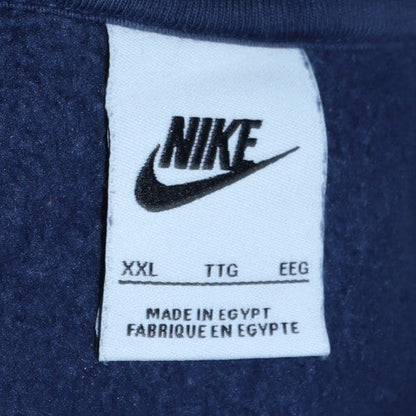 Mens UK Size 2XL Nike Blue Full Zip Hoodie