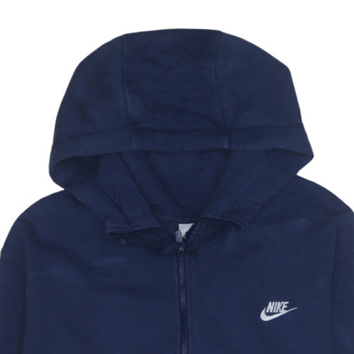 Mens UK Size 2XL Nike Blue Full Zip Hoodie