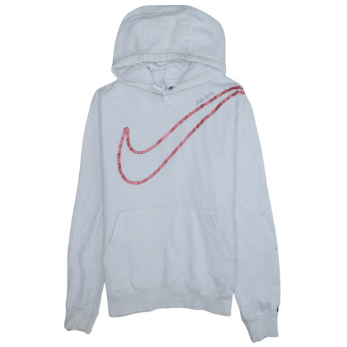 Mens UK Size M Nike White Pullover Hoodie