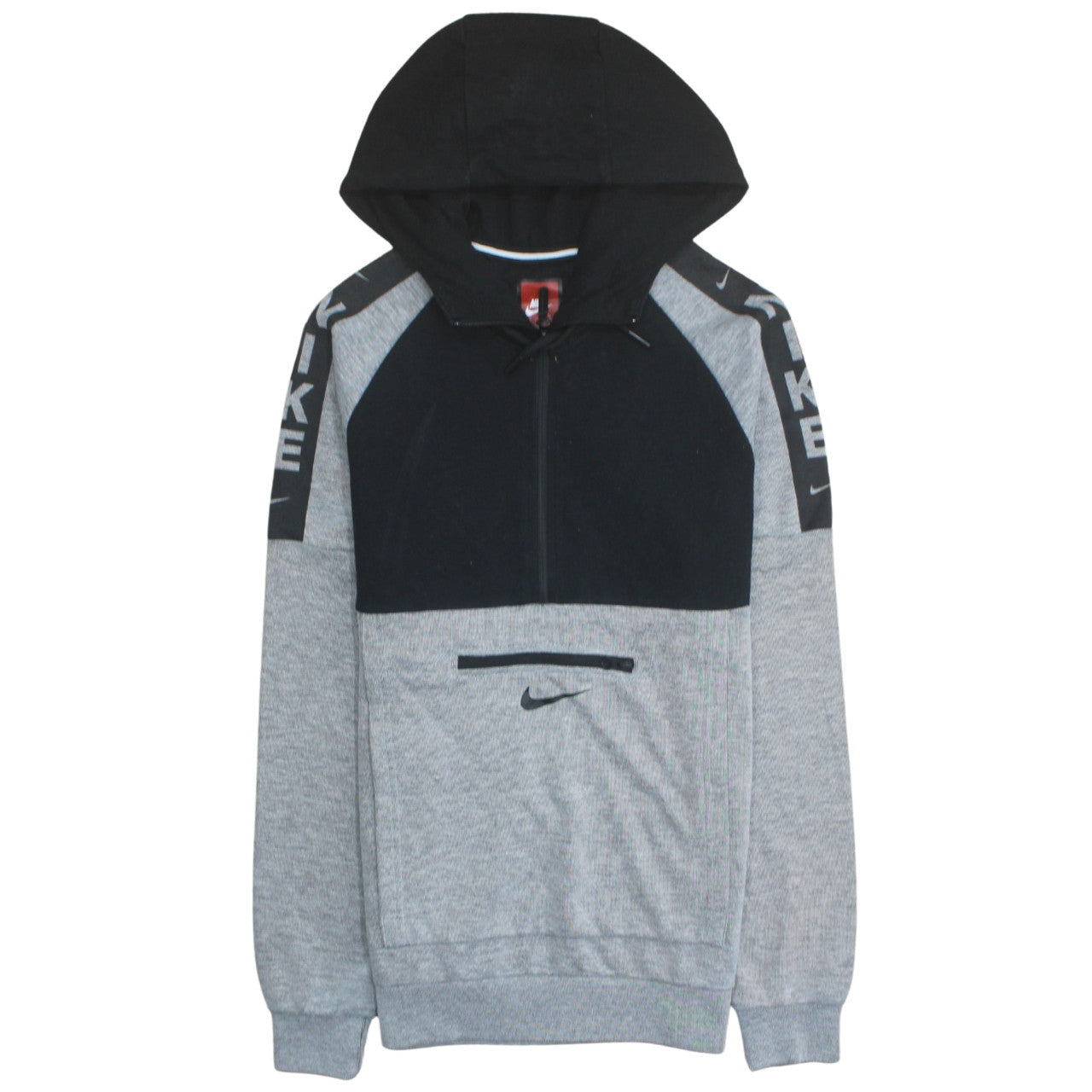 Mens UK Size L Nike Grey 1/2 Zip Hoodie