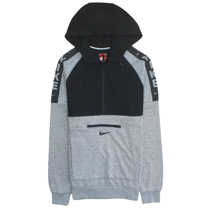 Mens UK Size L Nike Grey 1/2 Zip Hoodie