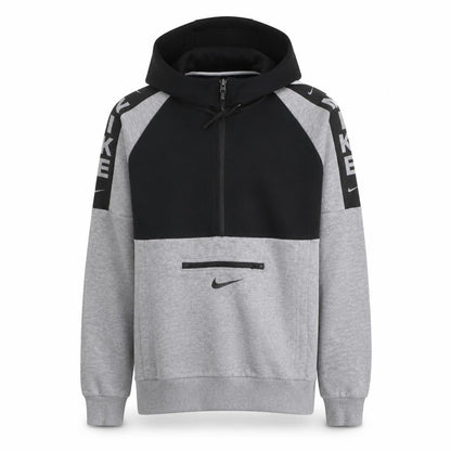 Mens UK Size L Nike Grey 1/2 Zip Hoodie