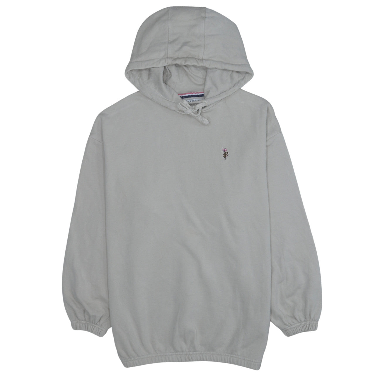 Mens UK Size XS U.S. Polo Assn. Beige Pullover Hoodie