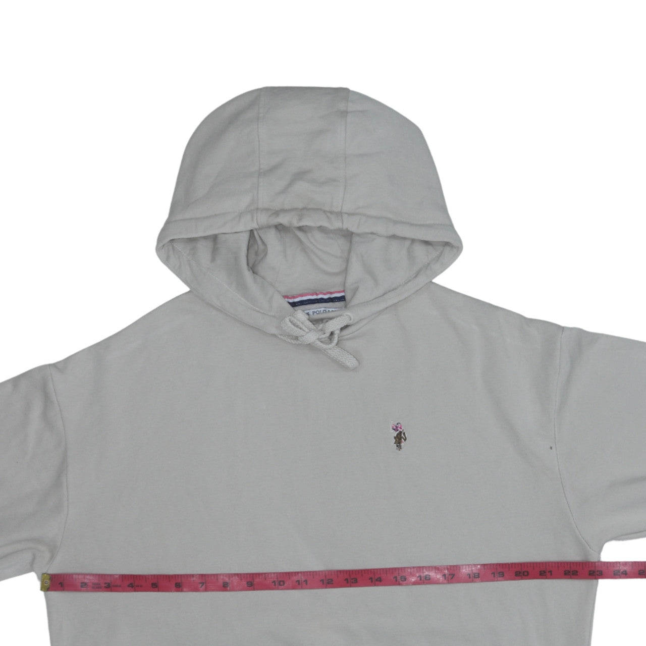 Mens UK Size XS U.S. Polo Assn. Beige Pullover Hoodie