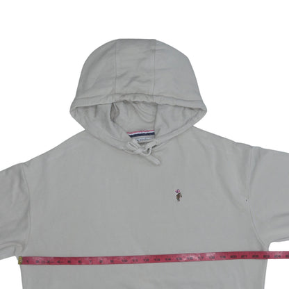Mens UK Size XS U.S. Polo Assn. Beige Pullover Hoodie