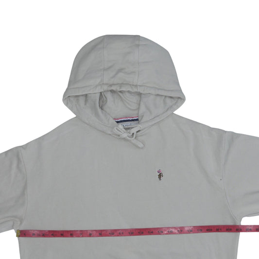 Mens UK Size XS U.S. Polo Assn. Beige Pullover Hoodie