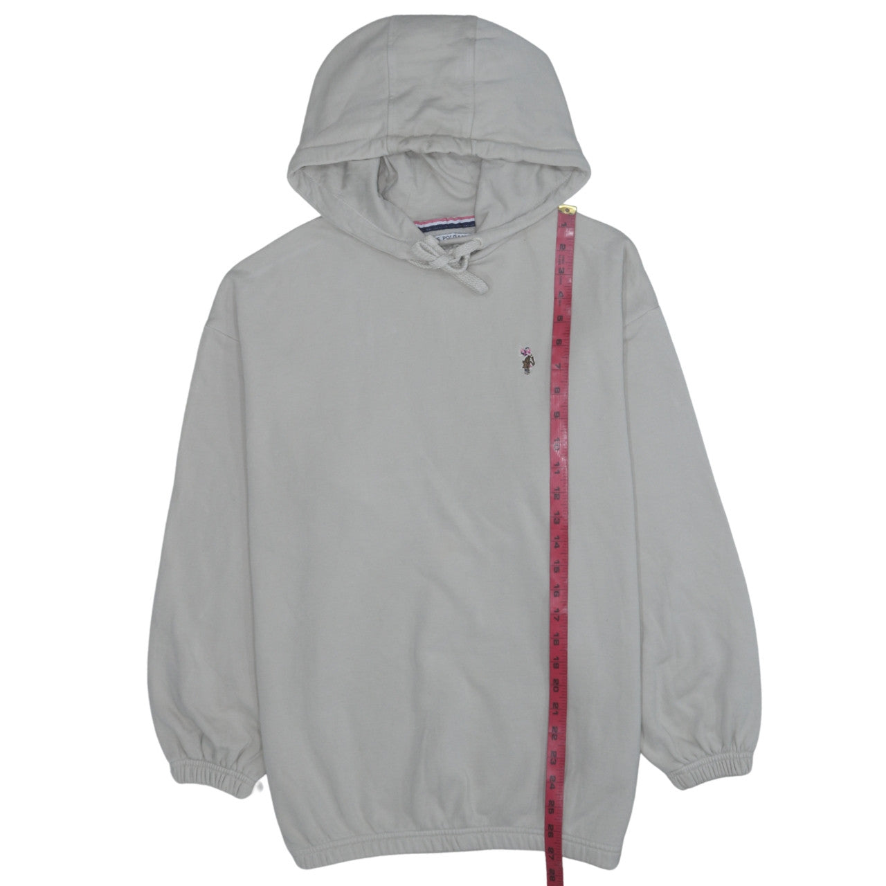 Mens UK Size XS U.S. Polo Assn. Beige Pullover Hoodie