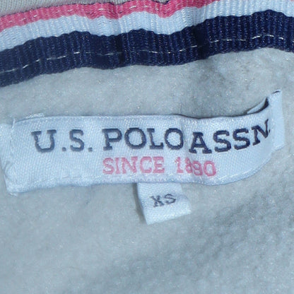 Mens UK Size XS U.S. Polo Assn. Beige Pullover Hoodie