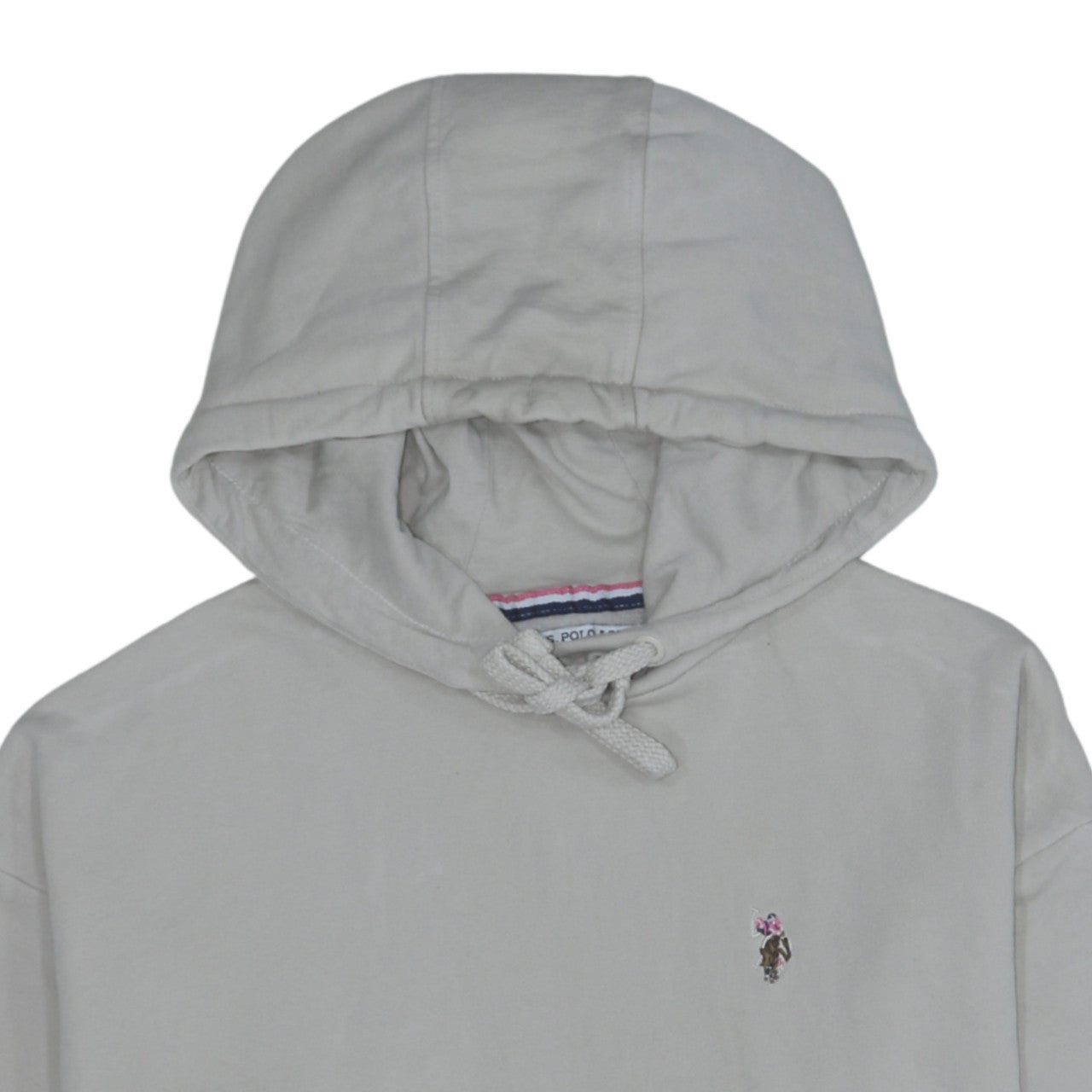 Mens UK Size XS U.S. Polo Assn. Beige Pullover Hoodie
