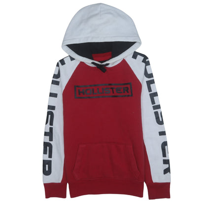 Mens UK Size XS Hollister Red Pullover Hoodie