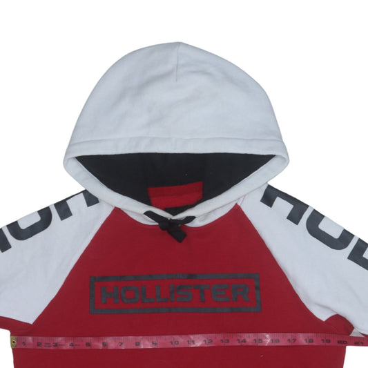 Mens UK Size XS Hollister Red Pullover Hoodie