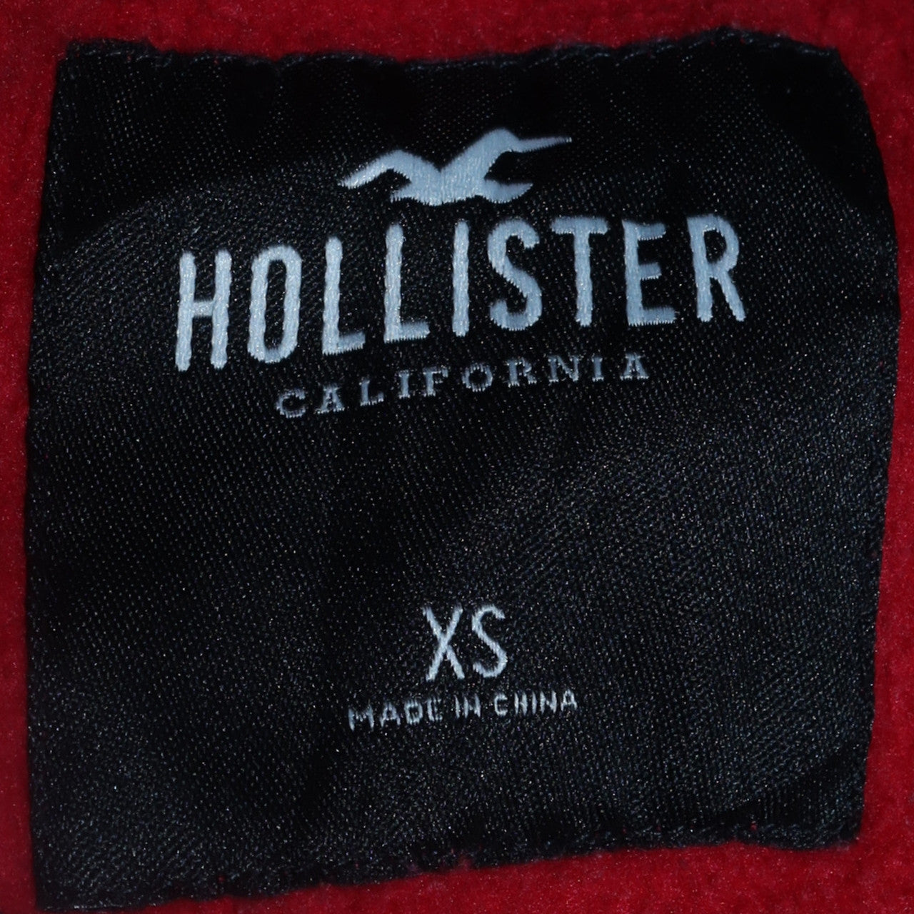 Mens UK Size XS Hollister Red Pullover Hoodie
