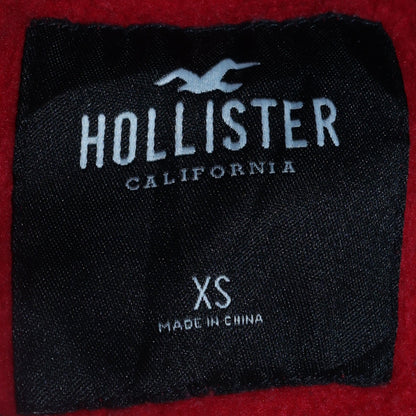 Mens UK Size XS Hollister Red Pullover Hoodie