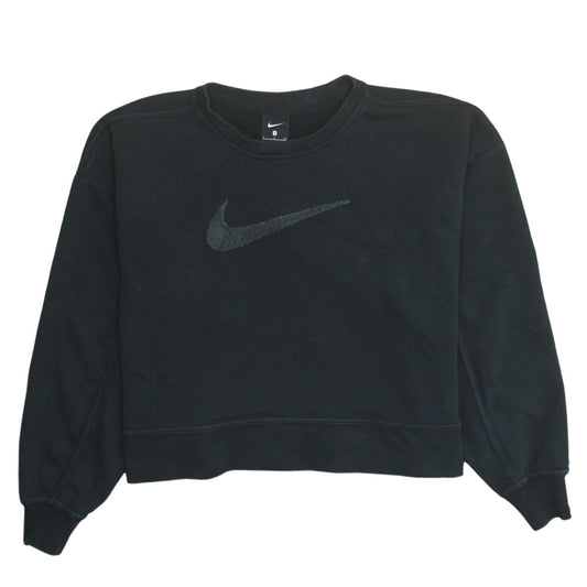 Womens UK Size S Nike Black Pullover Sweatshirt