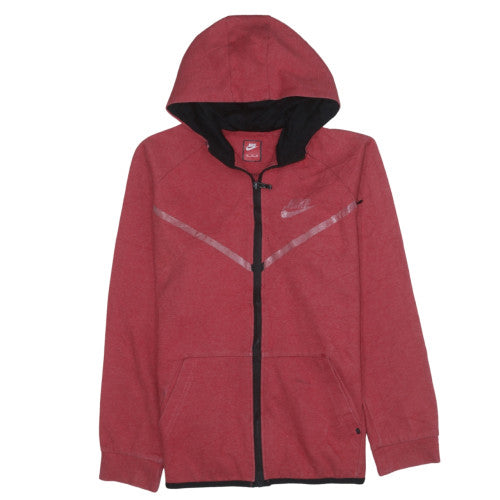 Mens UK Size M Nike Red Full Zip Hoodie
