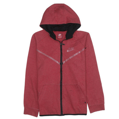 Mens UK Size M Nike Red Full Zip Hoodie