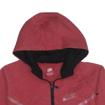 Mens UK Size M Nike Red Full Zip Hoodie