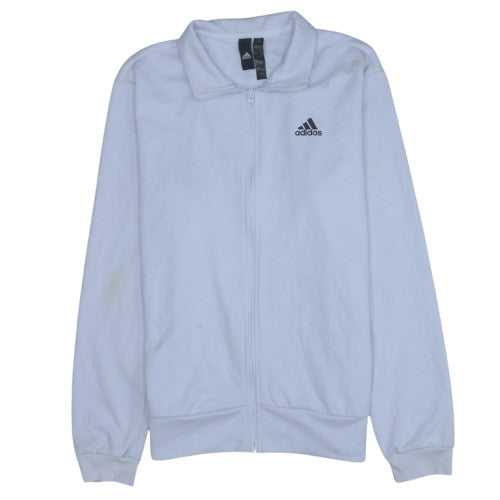 Mens UK Size S adidas White Full Zip Sweatshirt