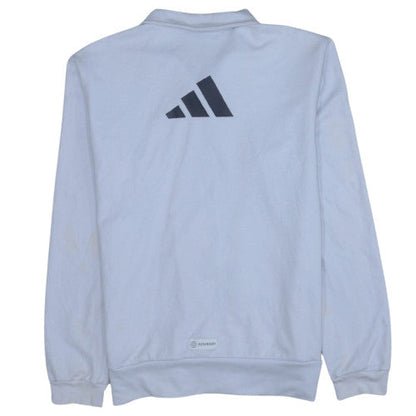 Mens UK Size S adidas White Full Zip Sweatshirt