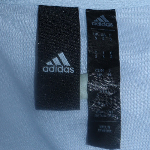 Mens UK Size S adidas White Full Zip Sweatshirt