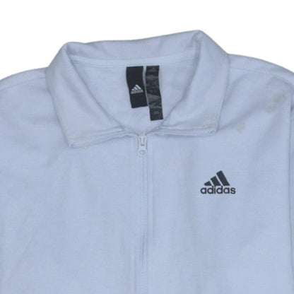 Mens UK Size S adidas White Full Zip Sweatshirt