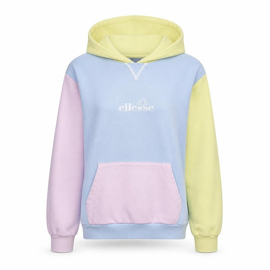 Front view of Ellesse women’s multicoloured hoodie uk 10 pastel pullover cotton blend
