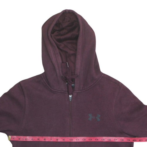 Mens UK Size S Under armour Purple Full Zip Hoodie
