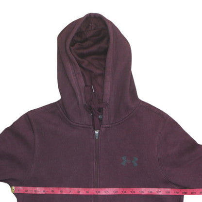 Mens UK Size S Under armour Purple Full Zip Hoodie