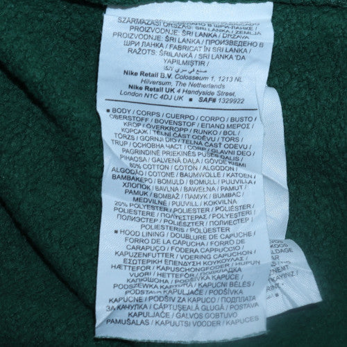 Mens UK Size XS Nike Green Pullover Hoodie