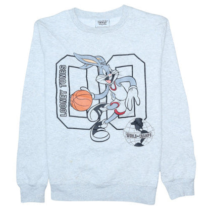 Mens UK Size L Looney Tunes Grey Pullover Sweatshirt