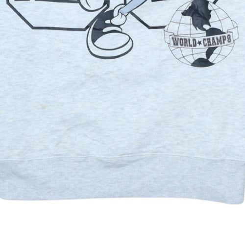Mens UK Size L Looney Tunes Grey Pullover Sweatshirt