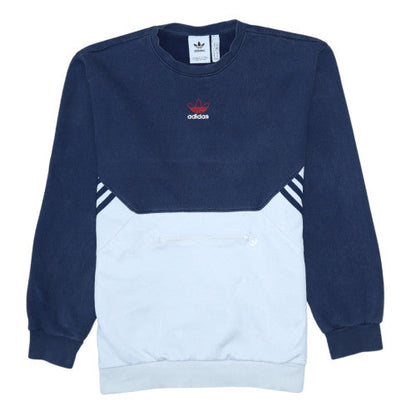 Mens UK Size M adidas Blue Pullover Sweatshirt