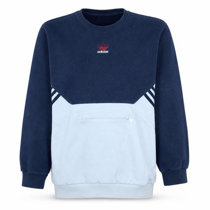 Mens UK Size M adidas Blue Pullover Sweatshirt