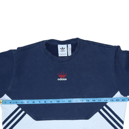 Mens UK Size M adidas Blue Pullover Sweatshirt