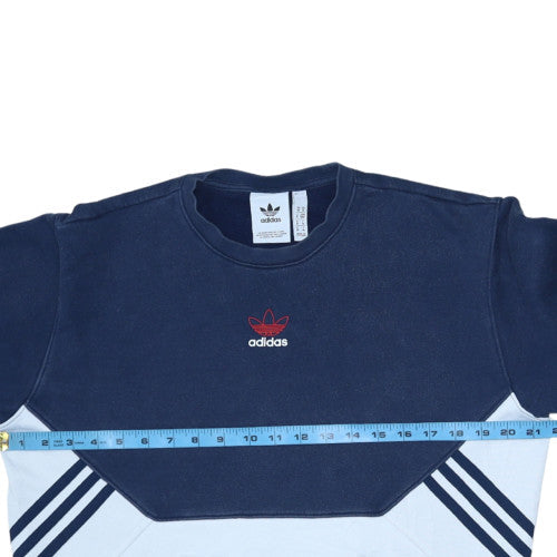 Mens UK Size M adidas Blue Pullover Sweatshirt