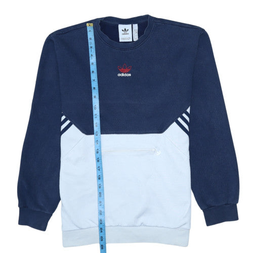 Mens UK Size M adidas Blue Pullover Sweatshirt