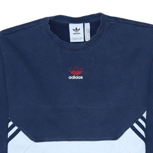 Mens UK Size M adidas Blue Pullover Sweatshirt