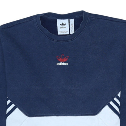 Mens UK Size M adidas Blue Pullover Sweatshirt