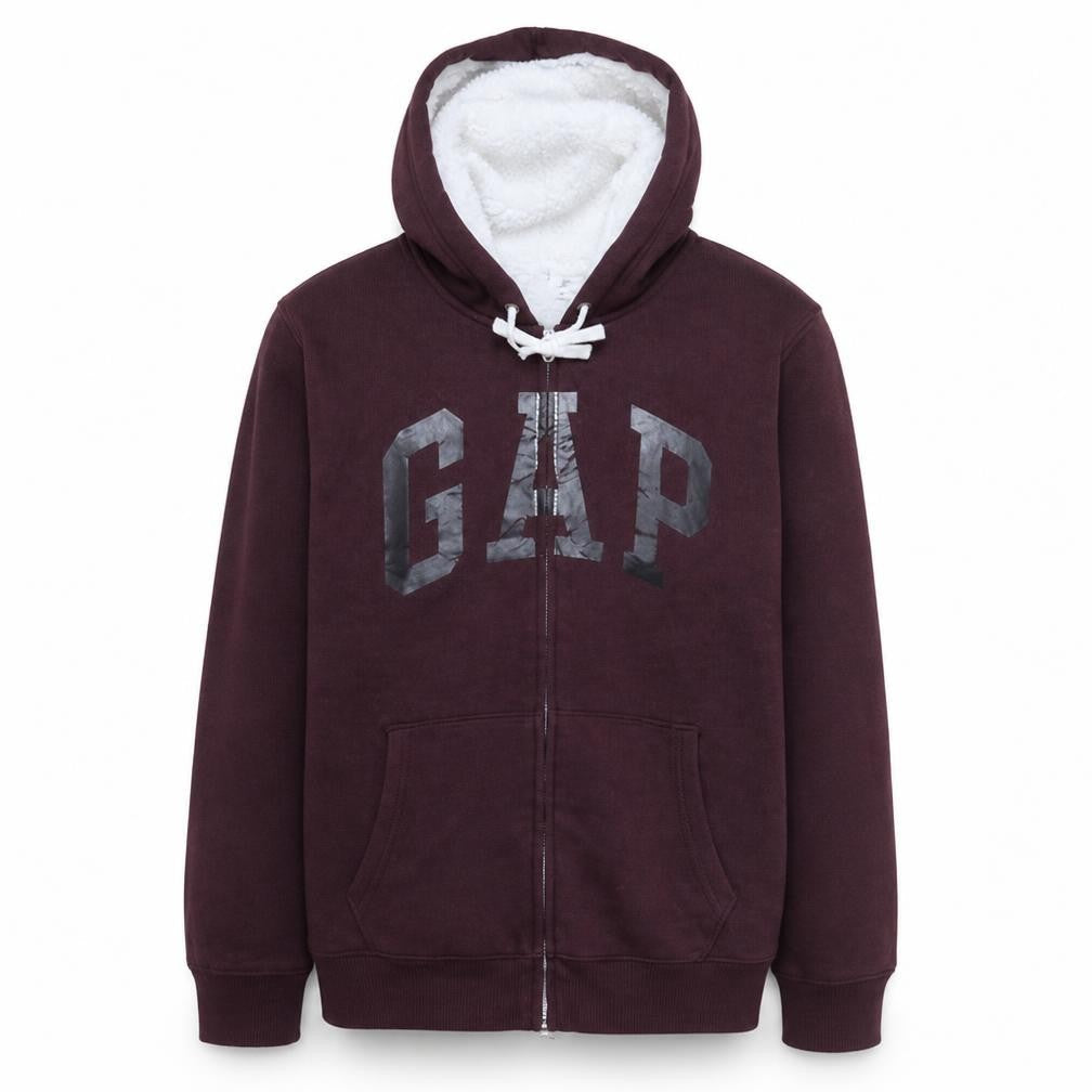 Gap Men’s Brown XL Full Zip Fleece Lined Hoodie