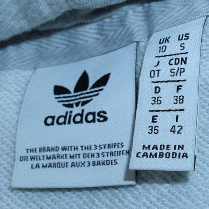 Womens UK Size 10 adidas Grey Pullover Hoodie