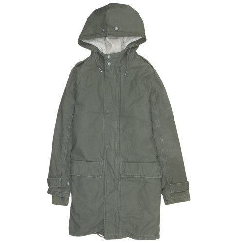 Mens UK Size XS Parka London Green Parka Coat