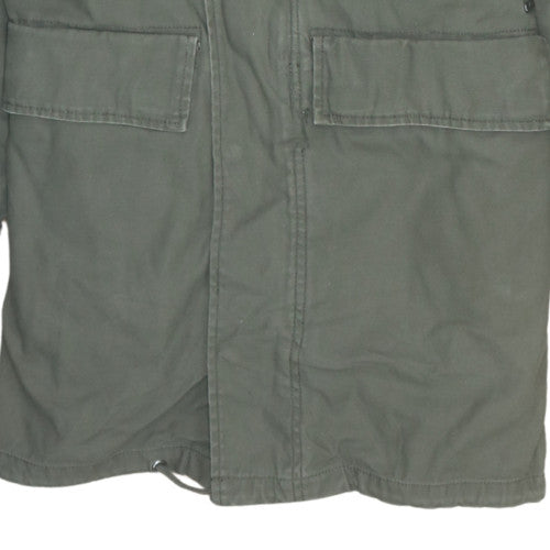 Mens UK Size XS Parka London Green Parka Coat